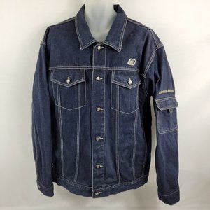Johnny Blaze Vintage Jean Jacket Button Denim Men XL
